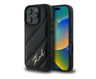 Karl Lagerfeld Quilted Signature do iPhone 16 Pro Max czarny - 1278277 - zdjęcie 1